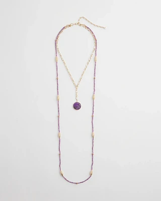 Convertible Filigree Beaded Pendant Necklace