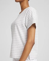 Zenergy® UPF Knit Metallic Striped Tee
