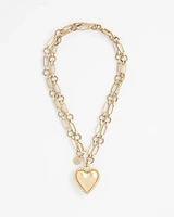 Gold-Tone Heart Necklace