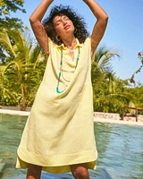 Linen Short-Sleeve Dress