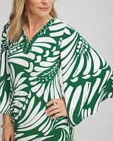 Palm-Front-Motif Beaded Knit Maxi Dress