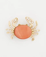 Genuine Seashell Crab Brooch