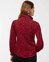 Zenergy® French Terry Print Half Zip Pullover