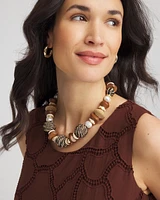Mixed-Media Short Beaded Necklace
