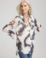 Tie-dye High-low Tunic