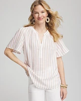 Striped Linen Popover Shirt