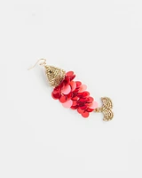 No Droop® Red Sequin Fish Earrings