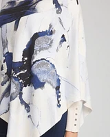 Foil Cashmere Blend Poncho