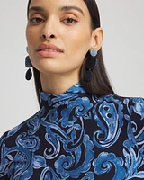 Touch of Cool™ Paisley Mock Neck Tee