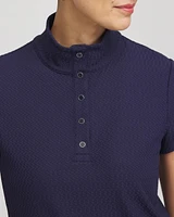 Zenergy® UPF Jacquard Textured Collared Tee