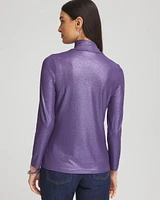 Touch of Cool™ Foil Mock Neck Layering Tee