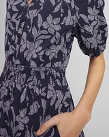Poplin Smocked Waist Maxi Dress