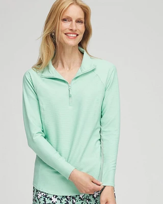 Zenergy® Mesh Detail Zip Pullover