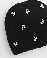 Embellished Cashmere Blend Hat