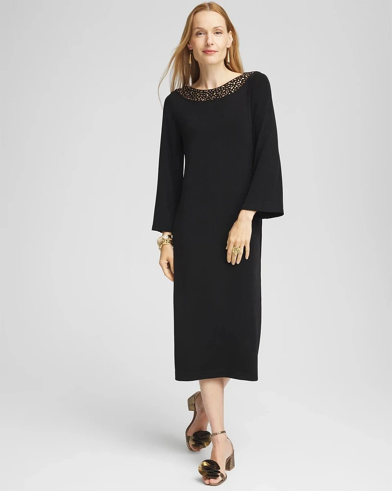 Travelers™ Rhinestone Scoopback Midi Dress