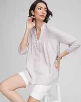 Embellished Linen Kurta Tunic