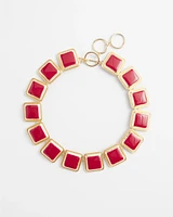 Red Pendant Statement Necklace