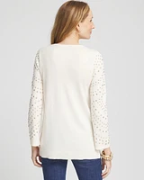 Studded Crewneck Sweater Tunic