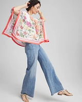 Wildflower Crepe Boatneck Poncho