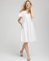 Embroidered Popover Dress