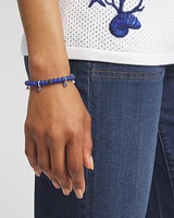 Sea Glass Motif Beaded Stretch Bracelet