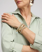 Mint Stone Bead Stretch Bracelet