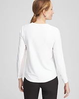 Zenergy® UPF Crew Neck Mesh-Inset Pullover