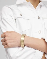 Gold Tone Stretch Watchband Bracelet