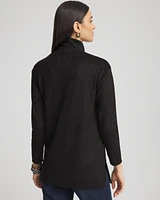 Cozy Mock Neck Jacquard Tunic
