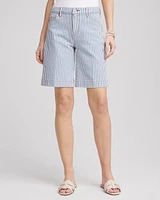 Nautical Striped Denim Trouser Shorts