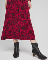 Swirl Print Long-Sleeve Maxi Dress