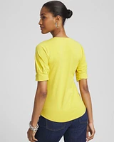 Touch of Cool™ Pleated Roll Cuff Tee