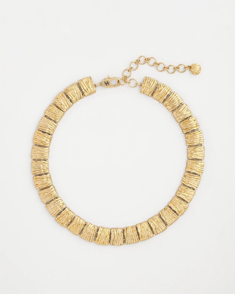 Gold-Tone Crinkle Collar Necklace