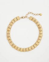 Gold-Tone Crinkle Collar Necklace