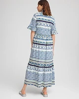 Flutter-Sleeved Maxi Dress