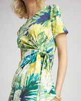 Twist-Front Knit Dress