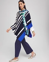 Stripe Jacquard Poncho