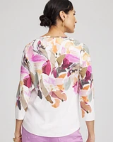 Pima 3/4-Sleeve Print Tee