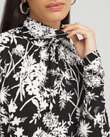 Floral Print Banded Hem Top