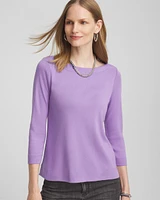 3/4 Sleeve Bateau Neck Tee
