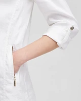 Linen Blend Stretch Blazer