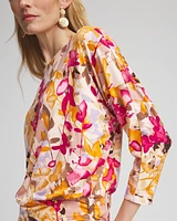 Touch of Cool™ Floral Banded-Hem Top