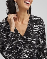 Long Sleeve Surplice Midi Dress