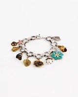 Spring Flower Charm Bracelet