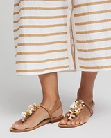 Beach Seashell T-Strap Sandals