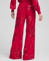 Floral Sequin Wide Leg Pants