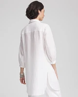 Pintuck Placket Linen Tunic