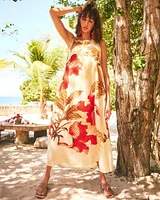 Floral Tank Linen Maxi Dress