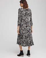 Swirl Print Midi Dress