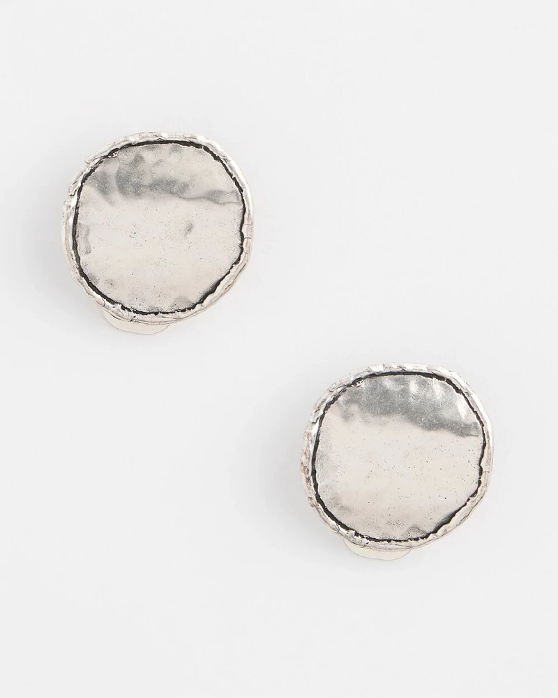 No Droop™ Silver Tone Clip-On Earrings